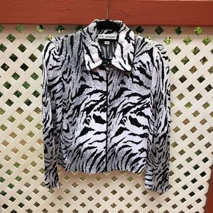 St. John Collection Zebra Print Jacket